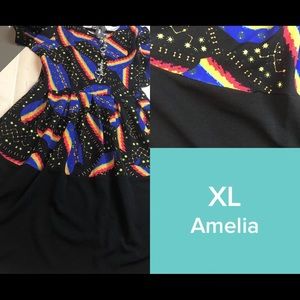 LuLaRoe Ladies Rainbkw Amelia XL